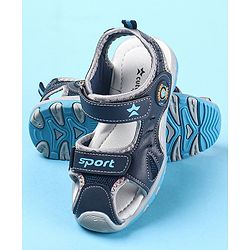 Cute Walk by Babyhug Velcro Closure Sandals - Navy Blue