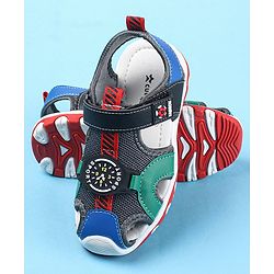 Cute Walk by Babyhug Velcro Closure Sandals Clock Applique - Navy Blue