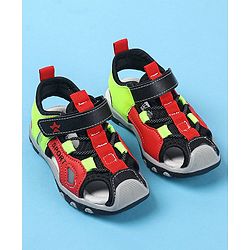 Cute Walk by Babyhug Velcro Closure Sandals Logo Print - Red