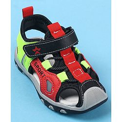 Cute Walk by Babyhug Velcro Closure Sandals Logo Print - Red