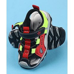 Cute Walk by Babyhug Velcro Closure Sandals Logo Print - Red