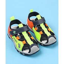 Cute Walk by Babyhug Velcro Closure Sandals Logo Print - Red