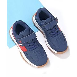 Cute Walk by Babyhug Slip On Sneakers with Velcro Closure - Navy Blue