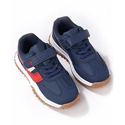 Cute Walk by Babyhug Slip On Sneakers with Velcro Closure - Navy Blue