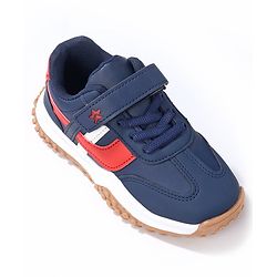 Cute Walk by Babyhug Slip On Sneakers with Velcro Closure - Navy Blue
