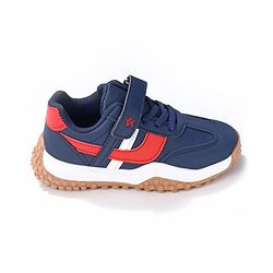 Cute Walk by Babyhug Slip On Sneakers with Velcro Closure - Navy Blue