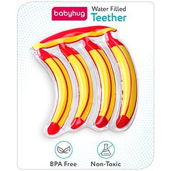 Babyhug Water Filled PVC Banana Shape Teether- Yellow & Red