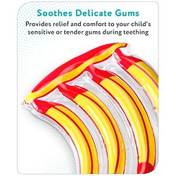 Babyhug Water Filled PVC Banana Shape Teether- Yellow & Red