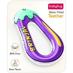 Babyhug Water Filled PVC Brinjal Shape Teether- Purple