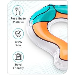 Babyhug Water Filled PVC Mango Shape Teether- Orange