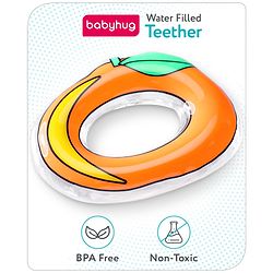 Babyhug Water Filled PVC Teether-Orange