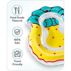 Babyhug Water Filled PVC Pineapple Shape Teether- Yellow & Green