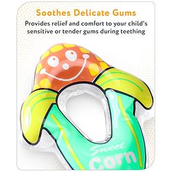 Babyhug Water Filled PVC Corn Shape Teether- Yellow & Green