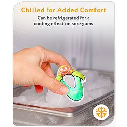 Babyhug Water Filled PVC Corn Shape Teether- Yellow & Green