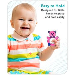 Babyhug Water Filled PVC Teddy Bear Shape Teether- Pink