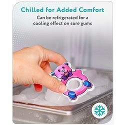 Babyhug Water Filled PVC Teddy Bear Shape Teether- Pink