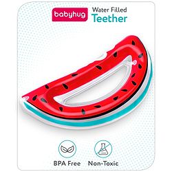 Babyhug Water Filled PVC Water Melon Shape Teether- Red
