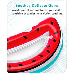 Babyhug Water Filled PVC Water Melon Shape Teether- Red