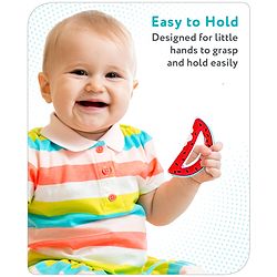 Babyhug Water Filled PVC Water Melon Shape Teether- Red