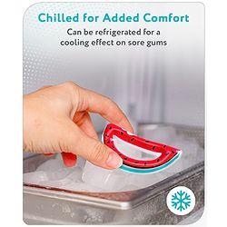 Babyhug Water Filled PVC Water Melon Shape Teether- Red