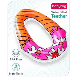 Babyhug Water Filled PVC Ice Cream Shape Teether- Red & Orange