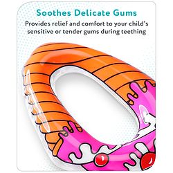 Babyhug Water Filled PVC Ice Cream Shape Teether- Red & Orange