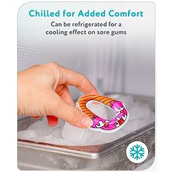 Babyhug Water Filled PVC Ice Cream Shape Teether- Red & Orange