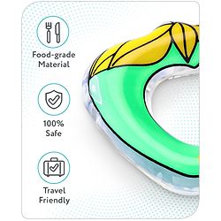 Babyhug Water Filled PVC Apple Shape Teether- Yellow & Green