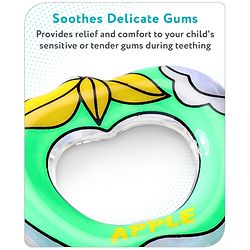 Babyhug Water Filled PVC Apple Shape Teether- Yellow & Green