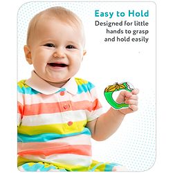 Babyhug Water Filled PVC Apple Shape Teether- Yellow & Green