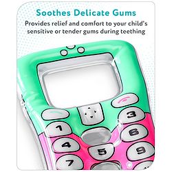 Babyhug Water Filled PVC Cell Phone Shape Teether-Pink & green