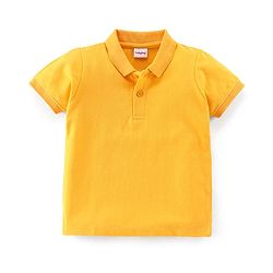 Babyhug Cotton Knit Half Sleeves Polo T-Shirt Solid Color - White