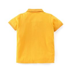 Babyhug Cotton Knit Half Sleeves Polo T-Shirt Solid Color - White