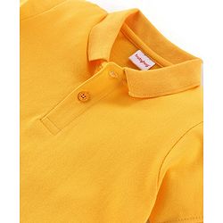 Babyhug Cotton Knit Half Sleeves Polo T-Shirt Solid Color - White