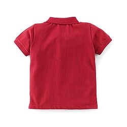Babyhug Cotton Knit Half Sleeves Polo T-Shirt Solid Color - White