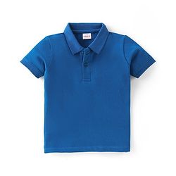 Babyhug Cotton Knit Half Sleeves Polo T-Shirt Solid Color - White