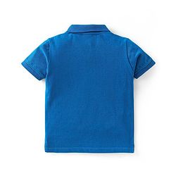 Babyhug Cotton Knit Half Sleeves Polo T-Shirt Solid Color - White