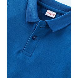 Babyhug Cotton Knit Half Sleeves Polo T-Shirt Solid Color - White