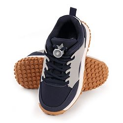 Cute Walk by Babyhug Sneakers With Lace Closure Solid - Navy Blue
