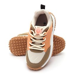 Cute Walk by Babyhug Sneakers With Lace Closure Solid - Beige