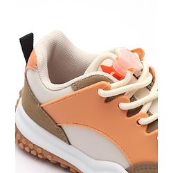 Cute Walk by Babyhug Sneakers With Lace Closure Solid - Beige