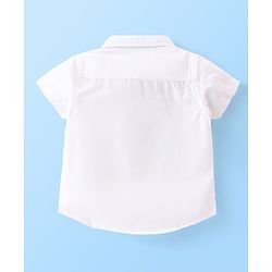 Babyhug 100% Cotton Woven Half Sleeves Shirt & Shorts Set Tropical Theme - White & Green