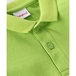 Babyhug Cotton Knit Half Sleeves Polo T-Shirt Solid Color - White