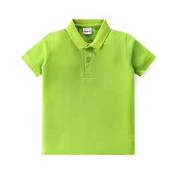 Babyhug Cotton Knit Half Sleeves Polo T-Shirt Solid Color - White