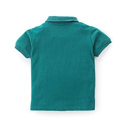 Babyhug Cotton Knit Half Sleeves Polo T-Shirt Solid Color - White