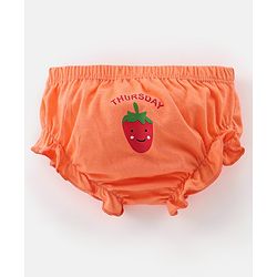 Babyhug 100% Cotton Bloomer With Fruits Print Pack Of 7 - Multicolour