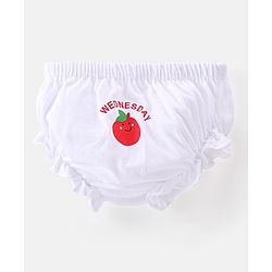 Babyhug 100% Cotton Bloomer With Fruits Print Pack Of 7 - Multicolour