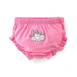 Babyhug 100% Cotton Knit Rabbit Flower & Dots Print Bloomers  Pack of 7- Multicolour