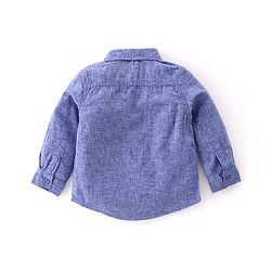 Babyhug Cotton Woven Full Sleeves Shirt & Jeans Solid Colour - Blue