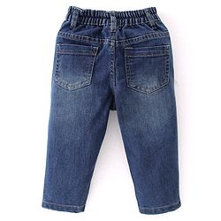 Babyhug Cotton Woven Full Sleeves Shirt & Jeans Solid Colour - Blue